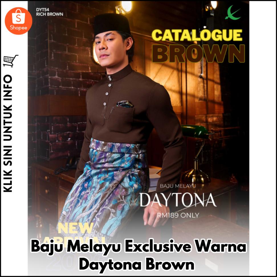 Baju Melayu Exclusive Warna Daytona Brown