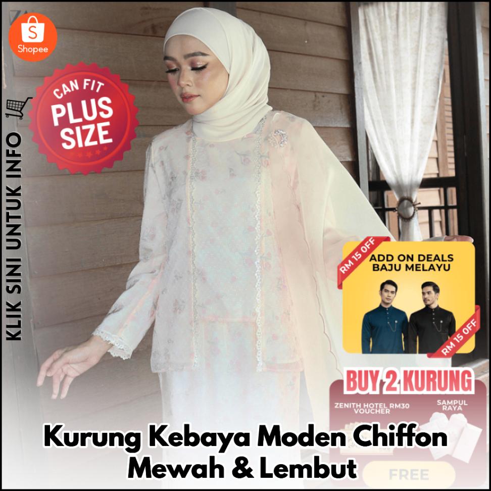 Kurung Kebaya Moden Chiffon Mewah & Lembut
