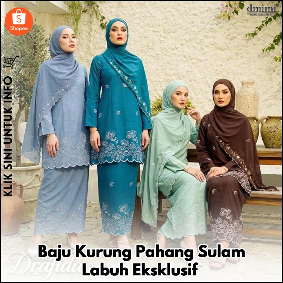 Baju Kurung Pahang Sulam Labuh Eksklusif
