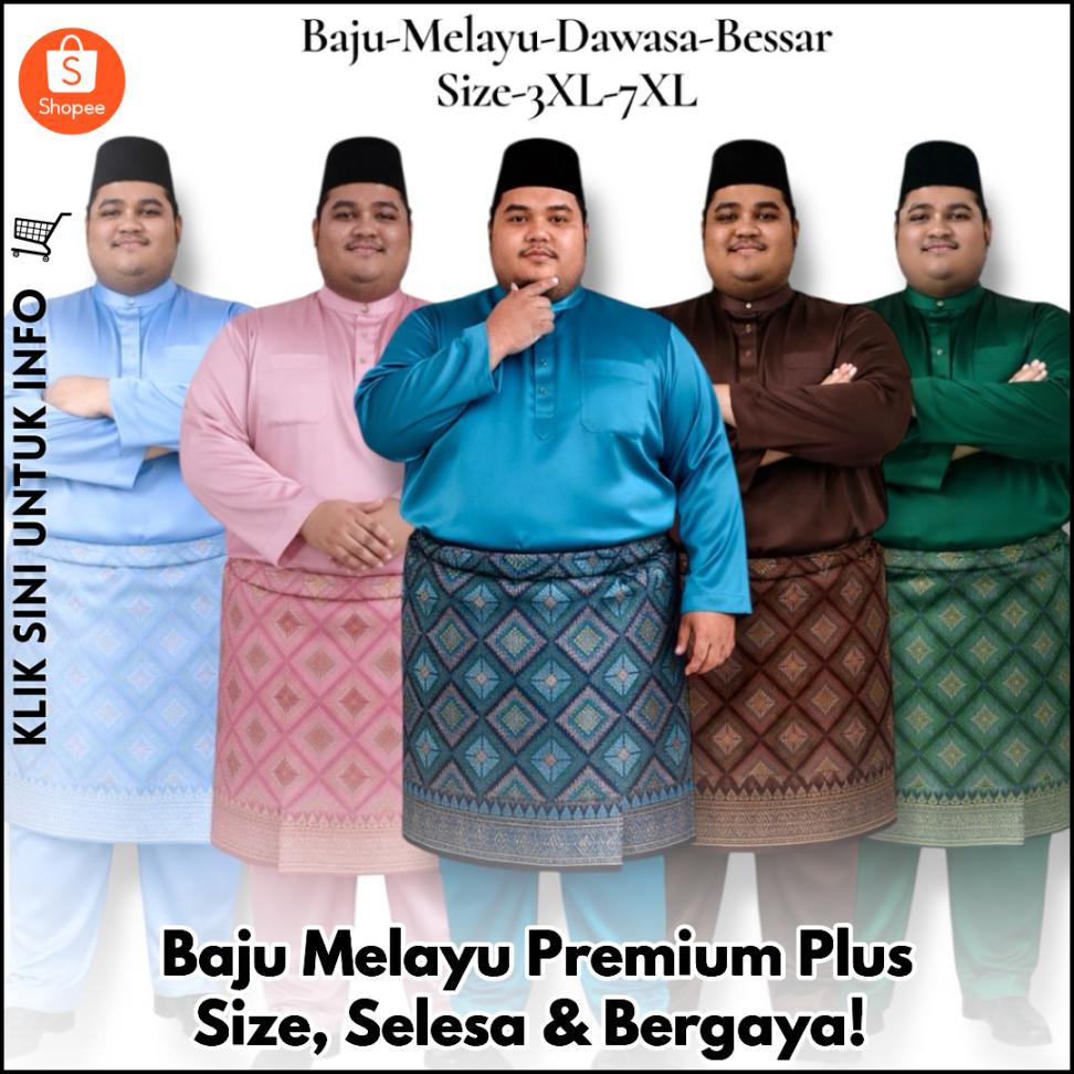 Baju Melayu Premium Plus Size, Selesa & Bergaya!