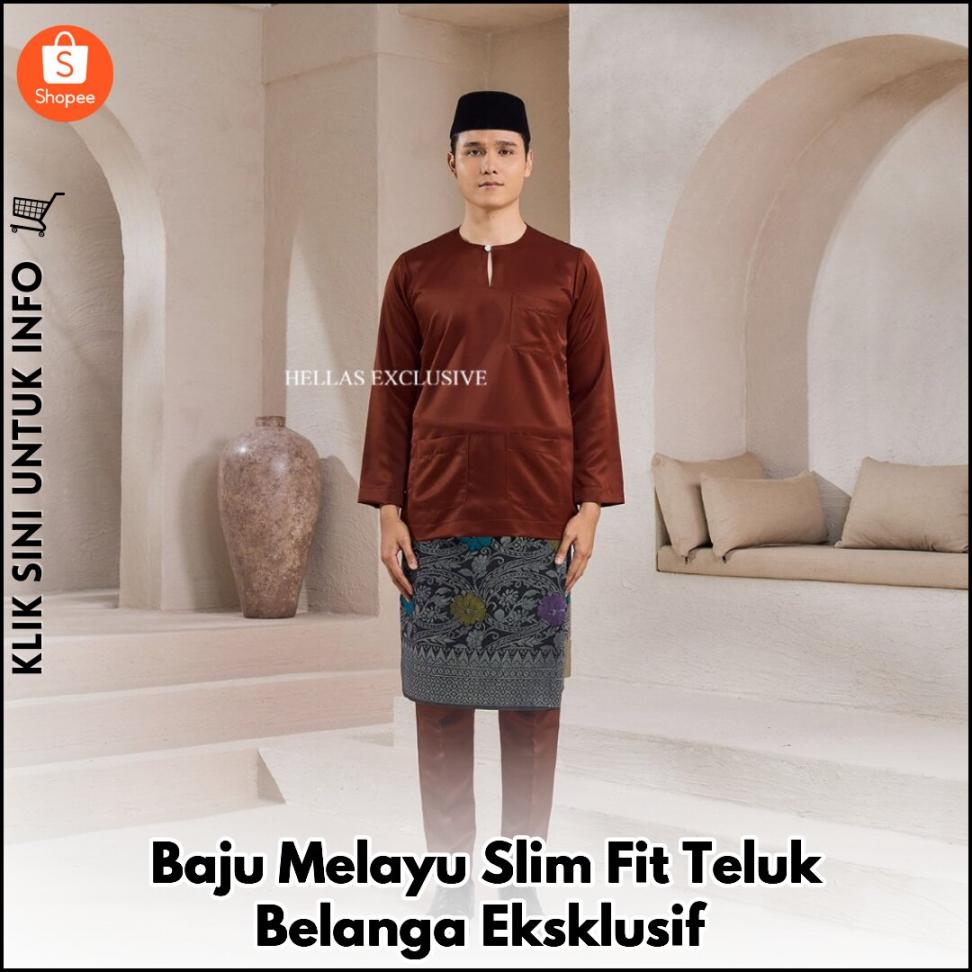 Baju Melayu Slim Fit Teluk Belanga Eksklusif