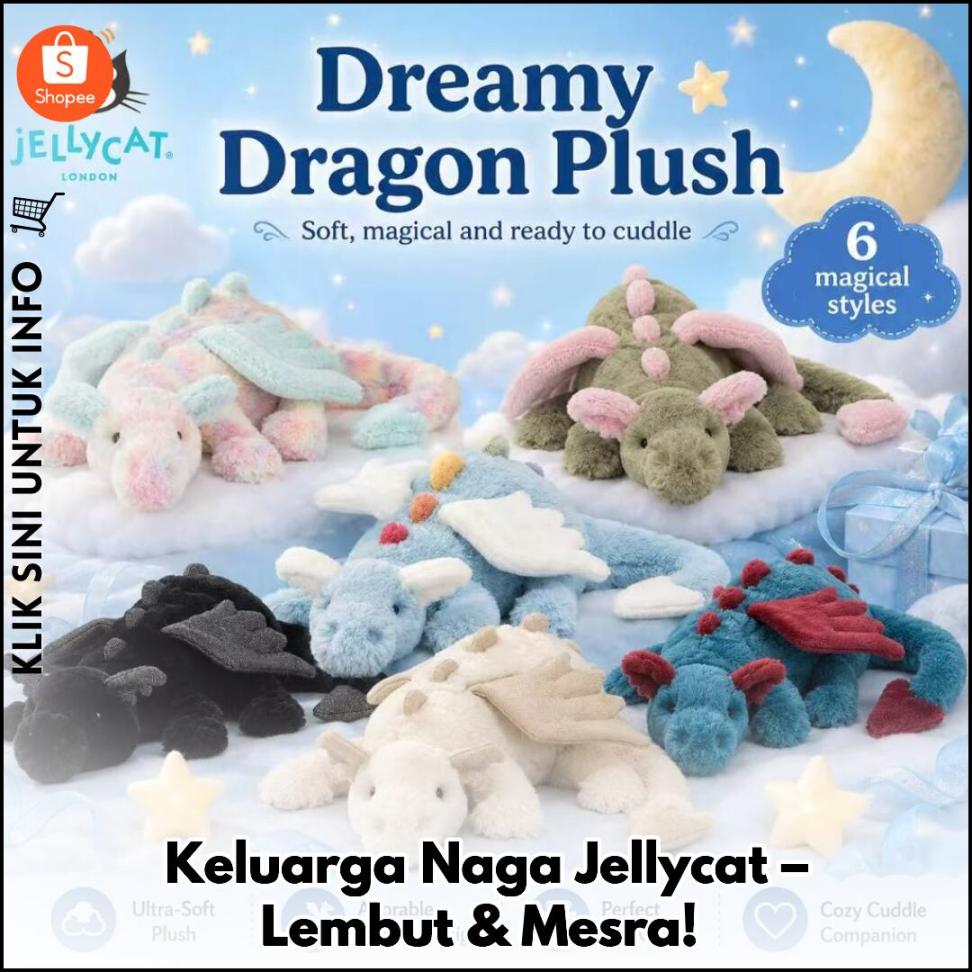 Keluarga Naga Jellycat – Lembut & Mesra!