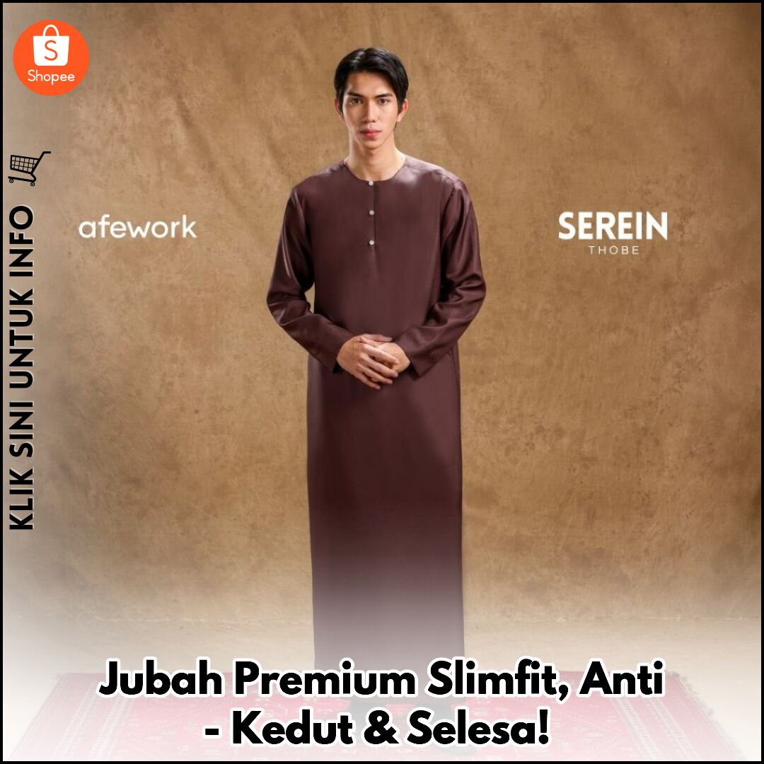 Jubah Premium Slimfit, Anti-Kedut & Selesa!