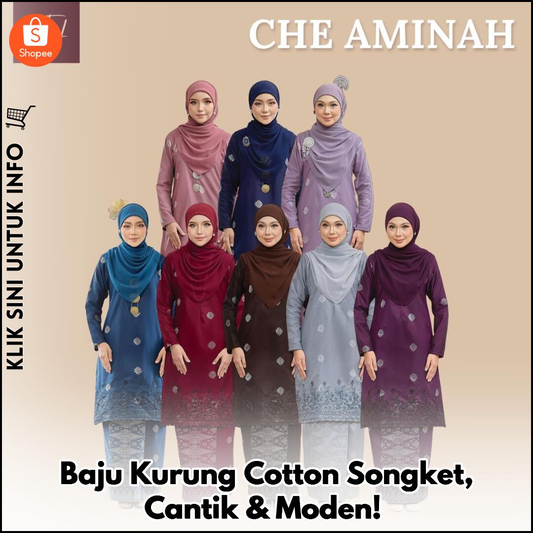 Baju Kurung Cotton Songket, Cantik & Moden!