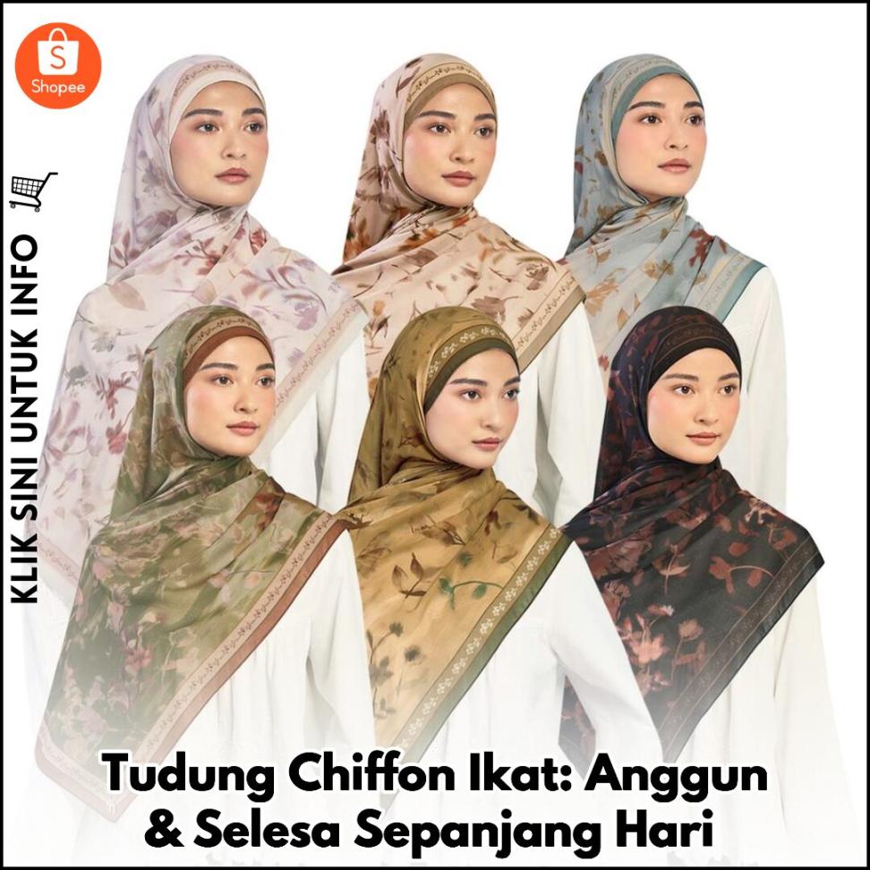 Tudung Chiffon Ikat: Anggun & Selesa Sepanjang Hari