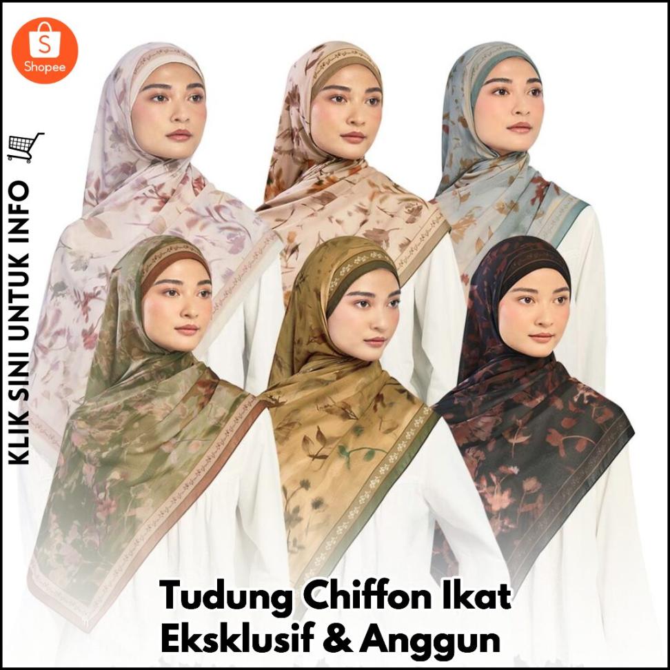 Tudung Chiffon Ikat Eksklusif & Anggun