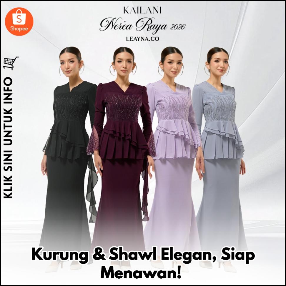 Kurung & Shawl Elegan, Siap Menawan!