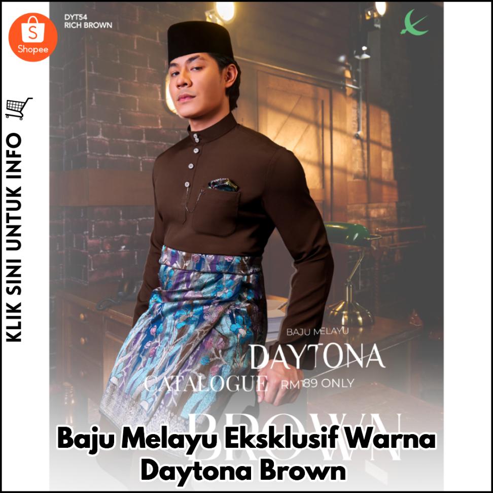 Eksklusif Daytona Brown: Baju Melayu Elegan & Segar