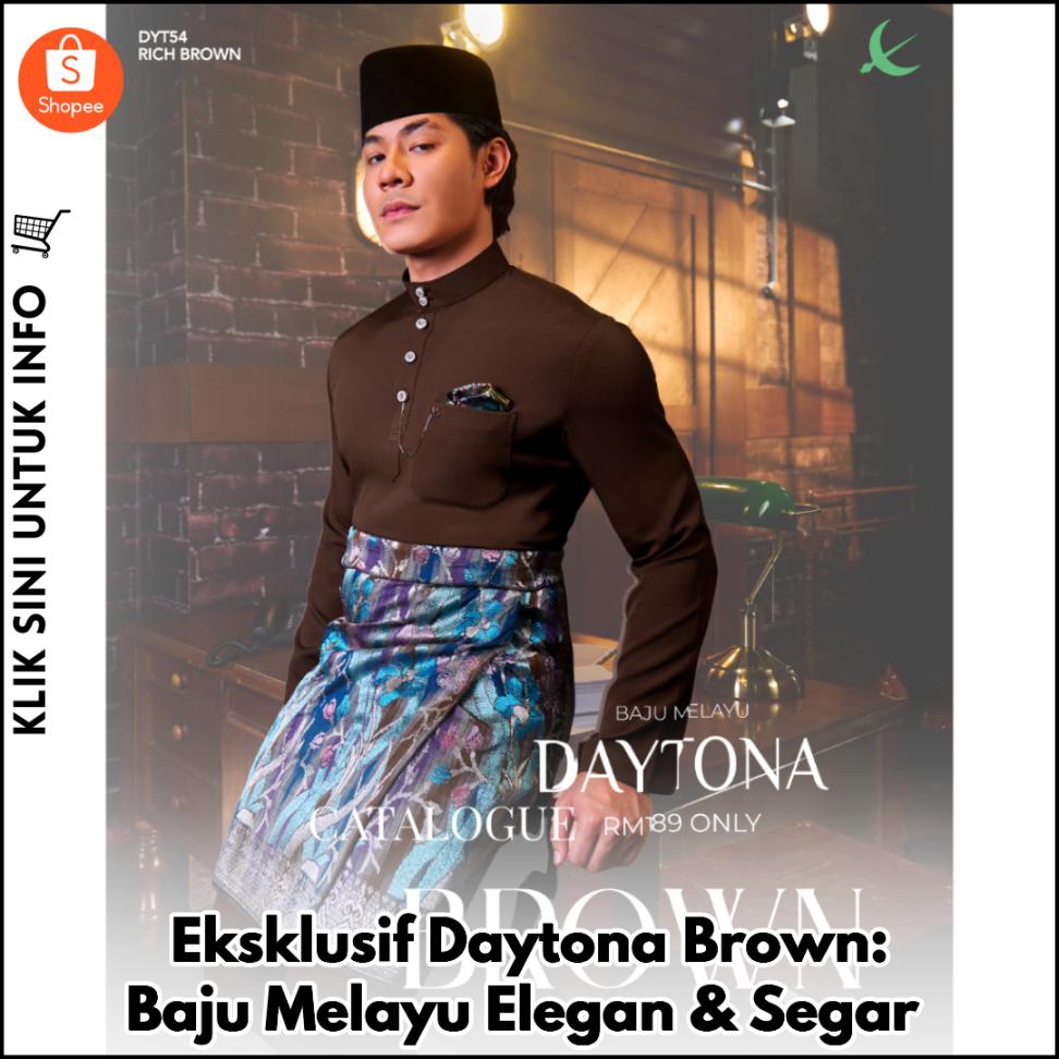 Eksklusif Daytona Brown: Baju Melayu Elegan & Segar