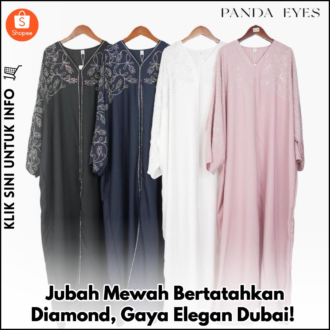 Jubah Mewah Bertatahkan Diamond, Gaya Elegan Dubai!