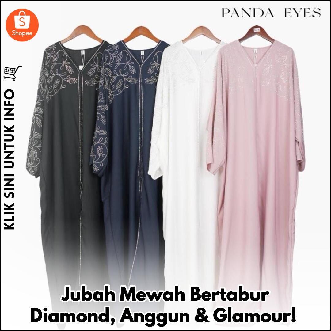Jubah Mewah Bertabur Diamond, Anggun & Glamour!