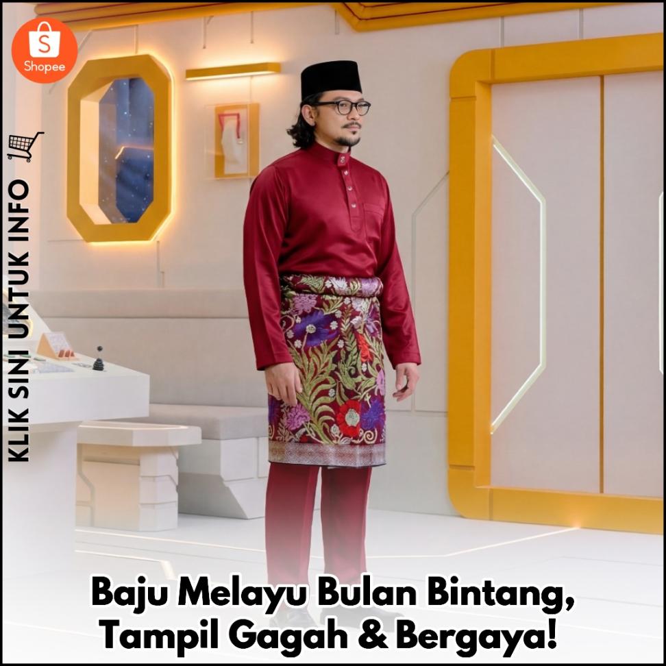 Baju Melayu Bulan Bintang, Tampil Gagah & Bergaya!
