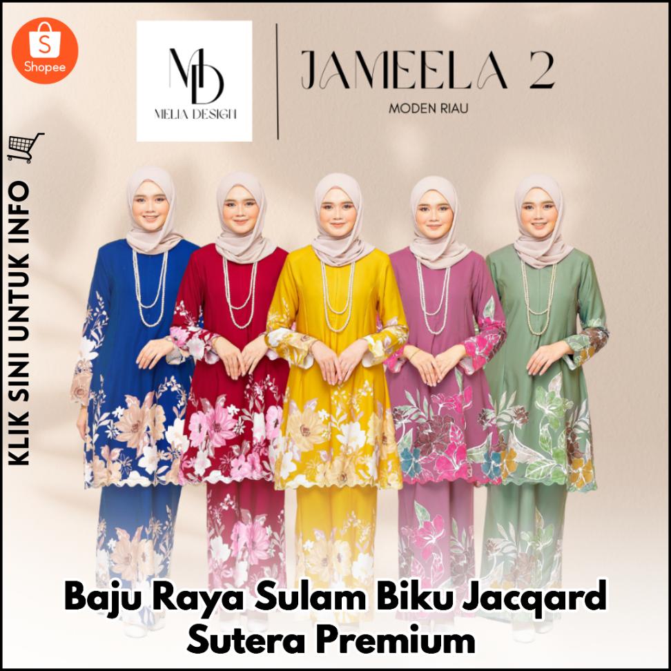 Baju Raya Sulam Biku Jacqard Sutera Premium