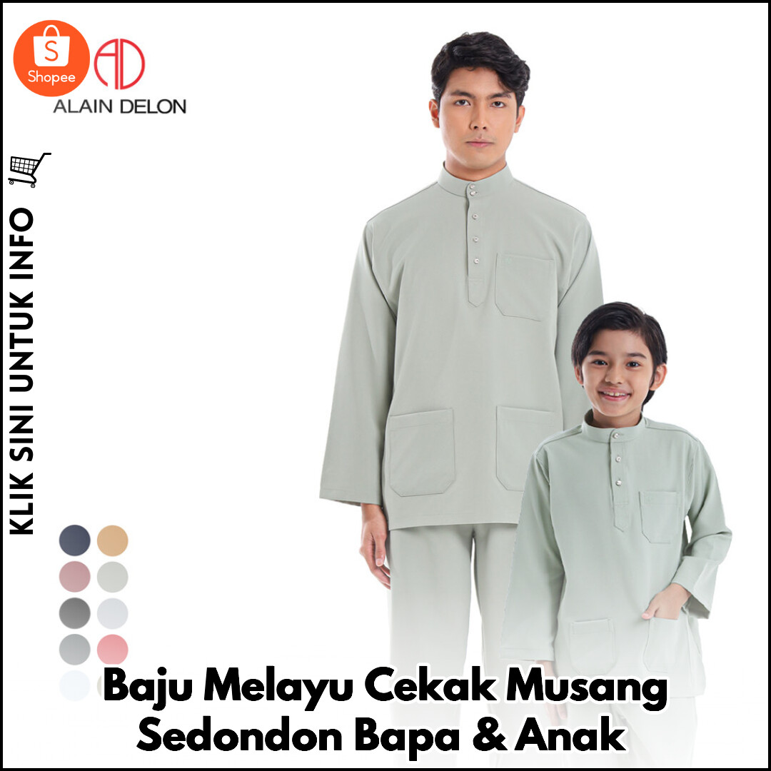 Baju Melayu Cekak Musang Sedondon Bapa & Anak