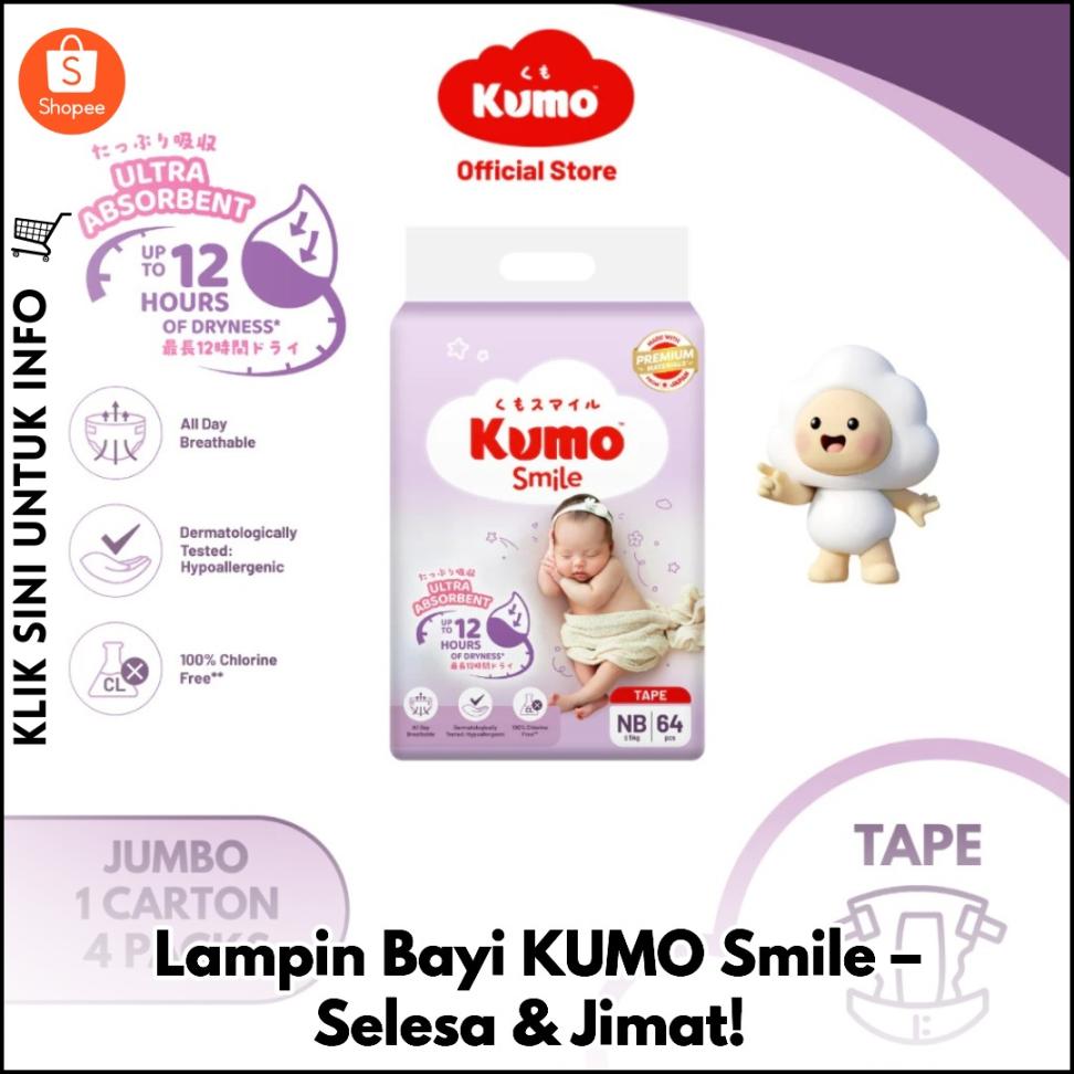 Lampin Bayi KUMO Smile – Selesa & Jimat!
