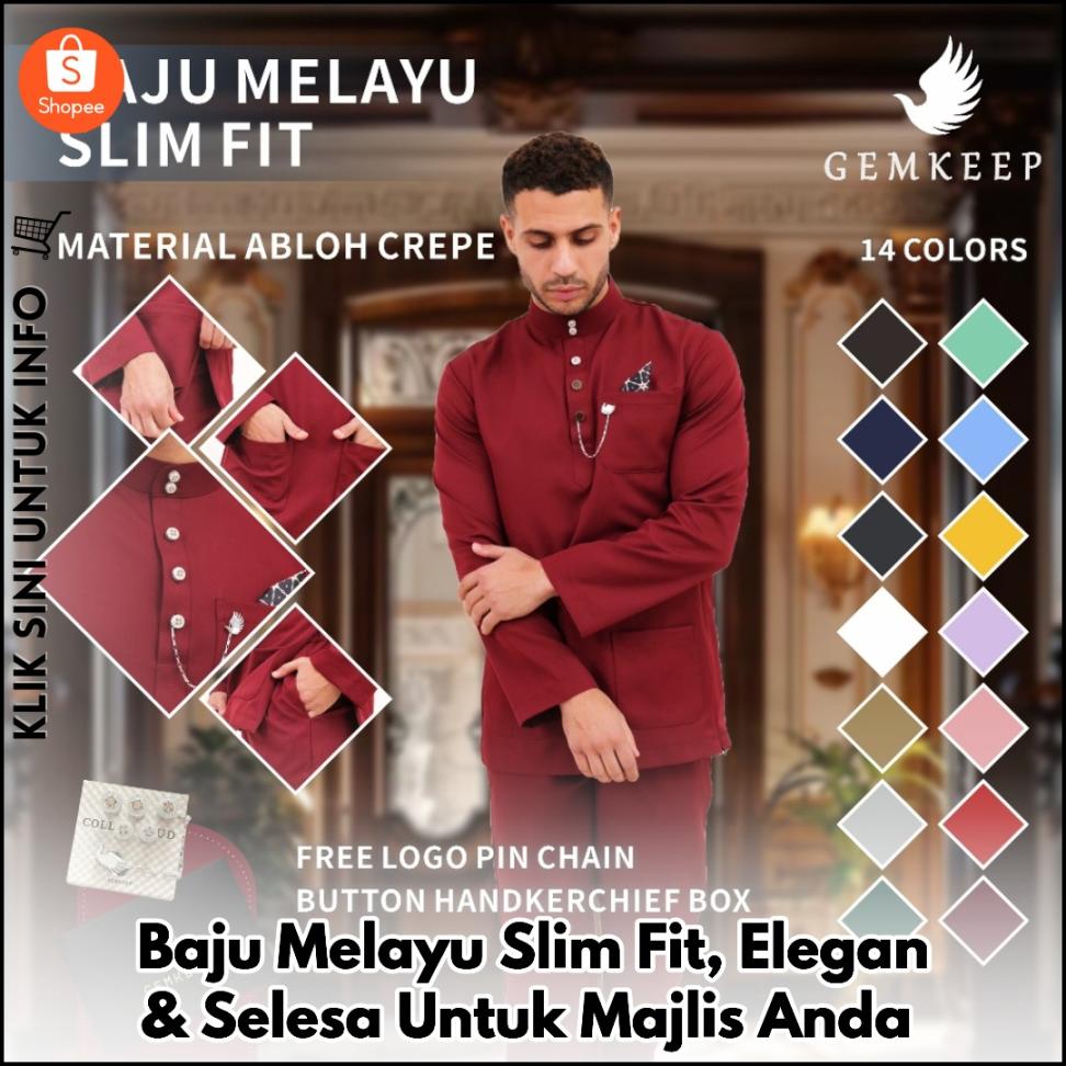 Baju Melayu Slim Fit, Elegan & Selesa Untuk Majlis Anda