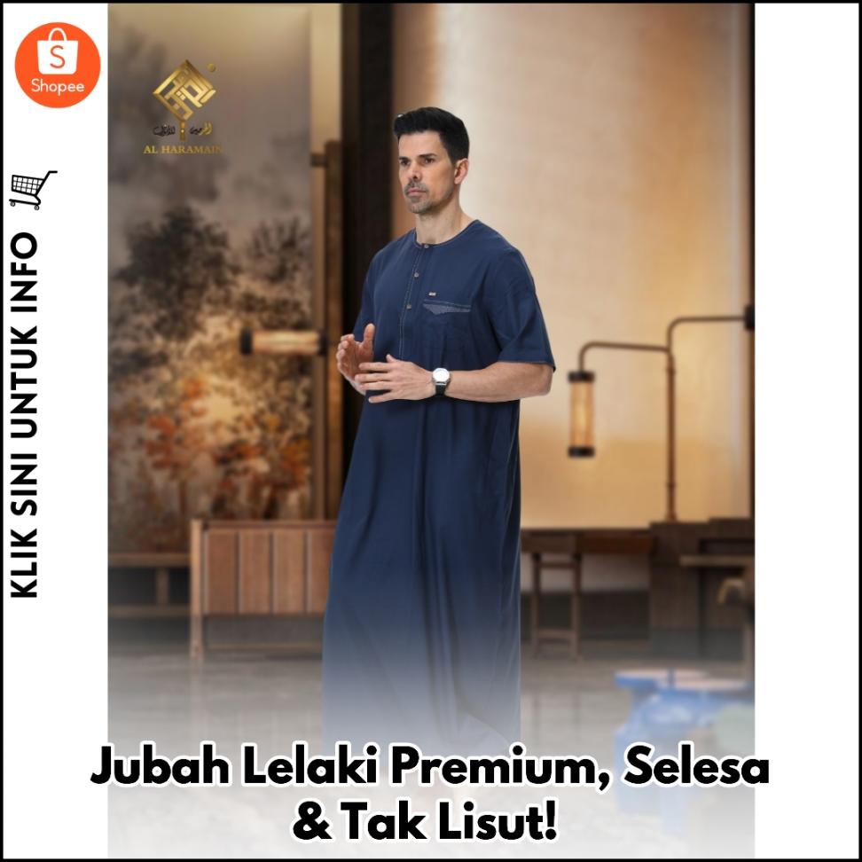 Jubah Lelaki Premium, Selesa & Tak Lisut!