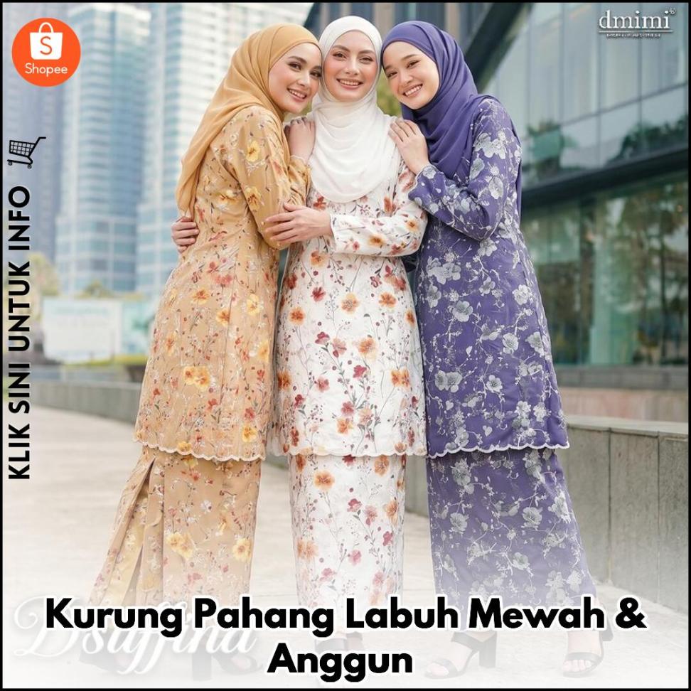 Kurung Pahang Labuh Mewah & Anggun