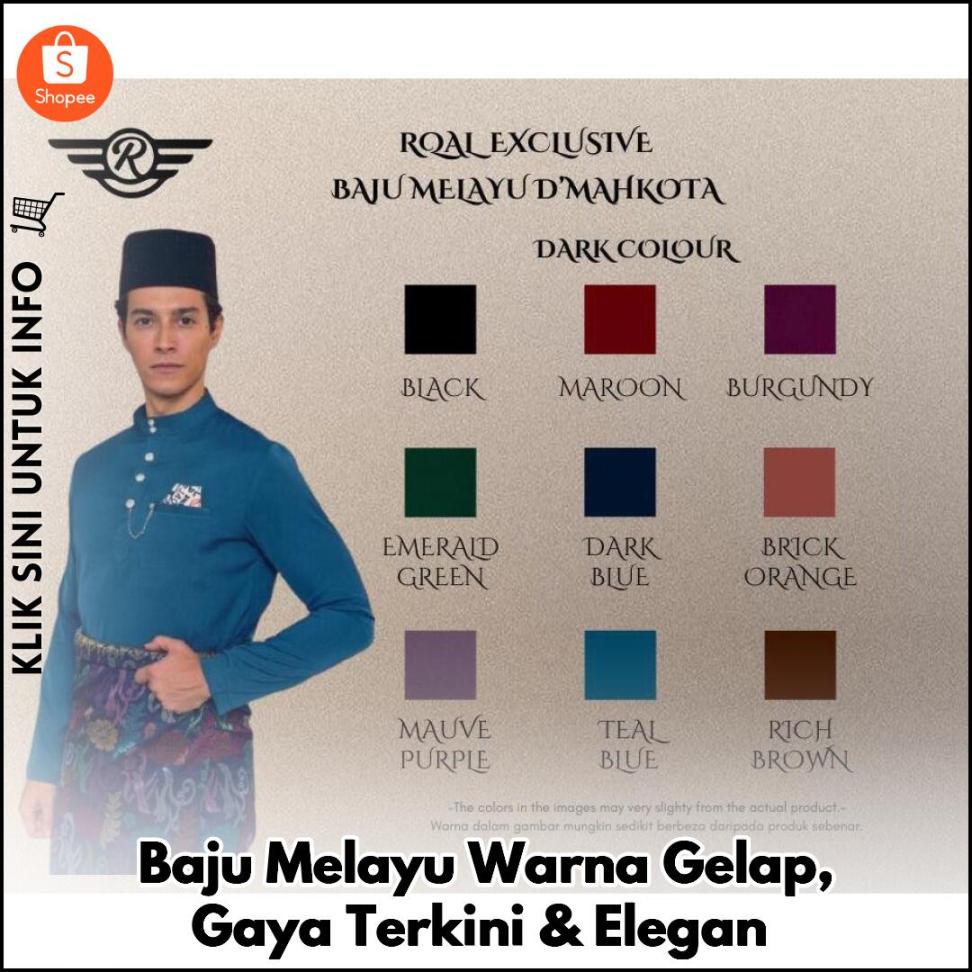 Baju Melayu Warna Gelap, Gaya Terkini & Elegan