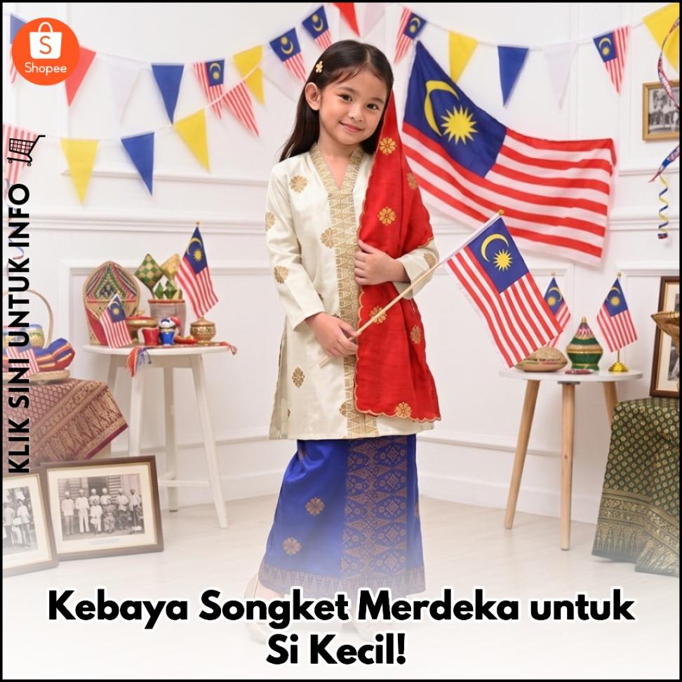 Kebaya Songket Merdeka untuk Si Kecil!