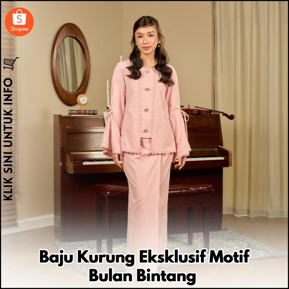 Baju Kurung Eksklusif Motif Bulan Bintang