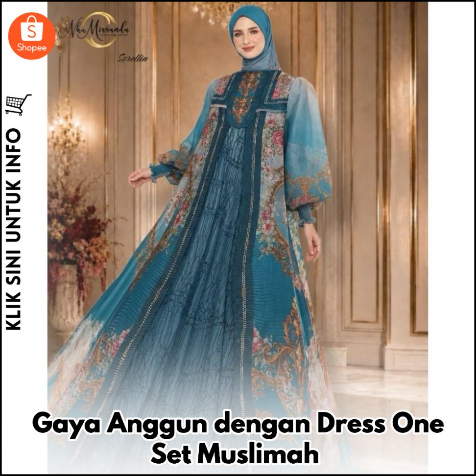 Gaya Anggun dengan Dress One Set Muslimah