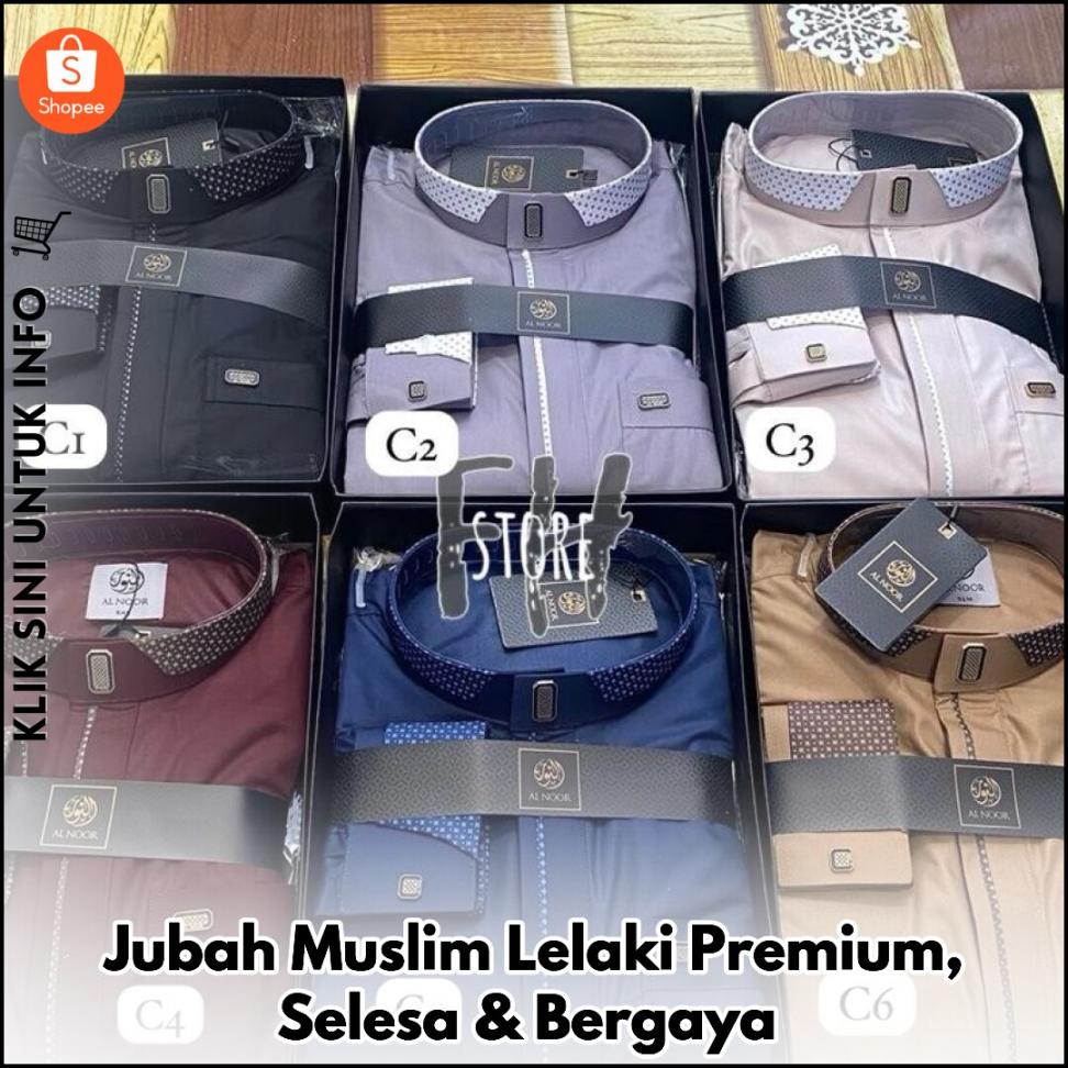 Jubah Muslim Lelaki Premium, Selesa & Bergaya