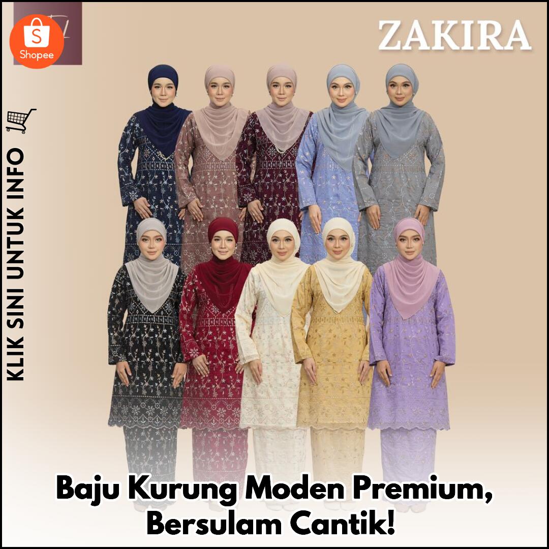 Baju Kurung Moden Premium, Bersulam Cantik!