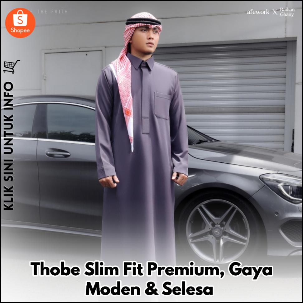 Thobe Slim Fit Premium, Gaya Moden & Selesa