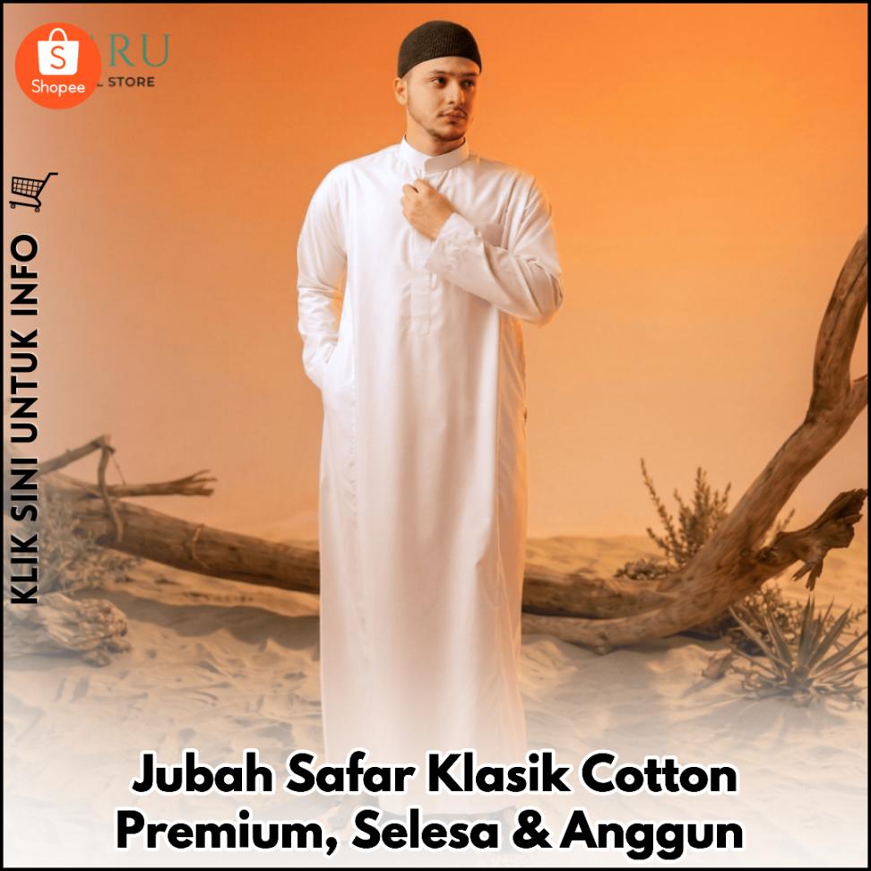 Jubah Safar Klasik Cotton Premium, Selesa & Anggun