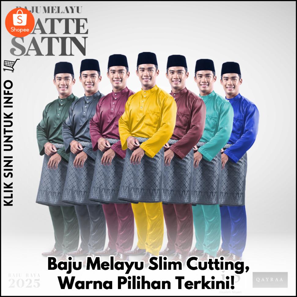 Baju Melayu Slim Cutting, Warna Pilihan Terkini!