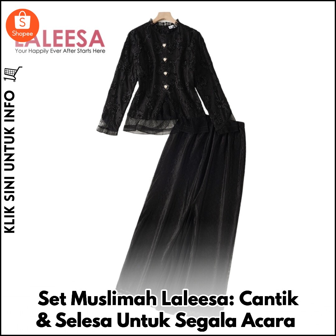 Set Blaus & Skirt LALEESA – Anggun & Selesa!