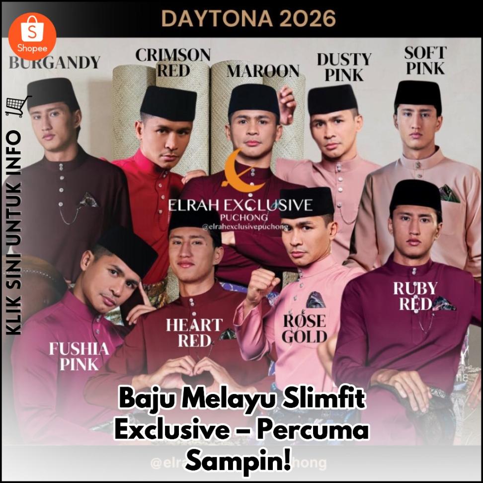 Baju Melayu Slimfit Exclusive – Percuma Sampin!