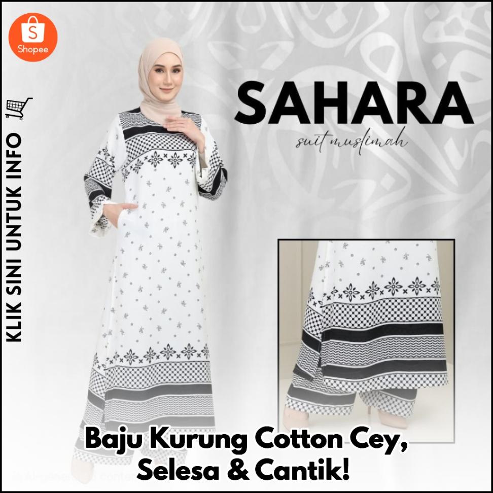 Baju Kurung Cotton Cey, Selesa & Cantik!