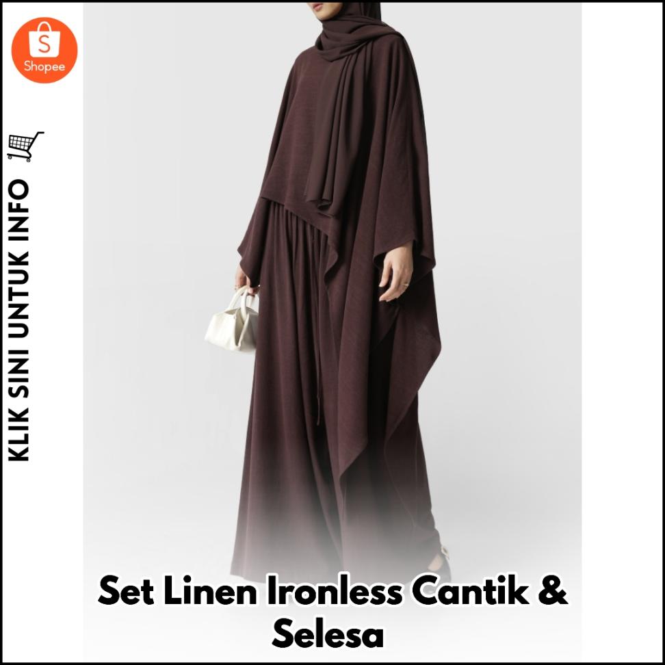 Set Linen Ironless Cantik & Selesa
