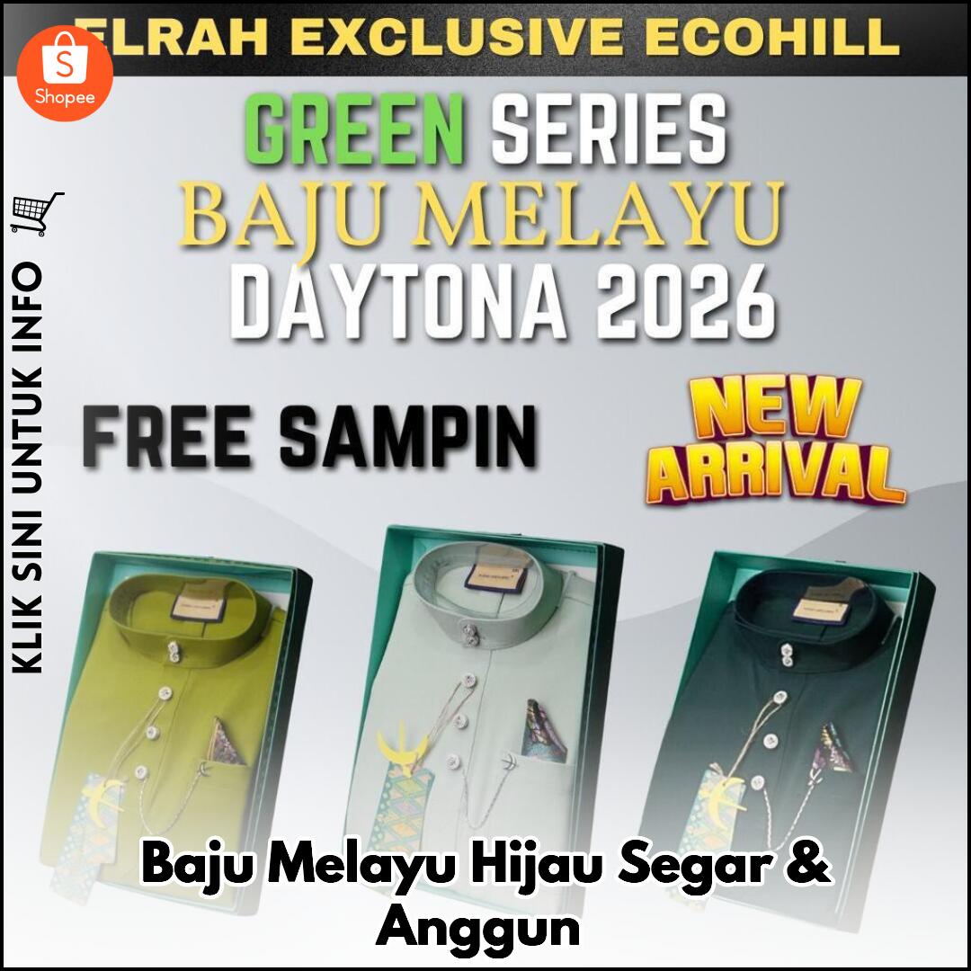 Baju Melayu Hijau Segar & Anggun