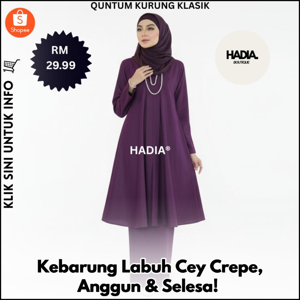 Kebarung Labuh Cey Crepe, Anggun & Selesa!