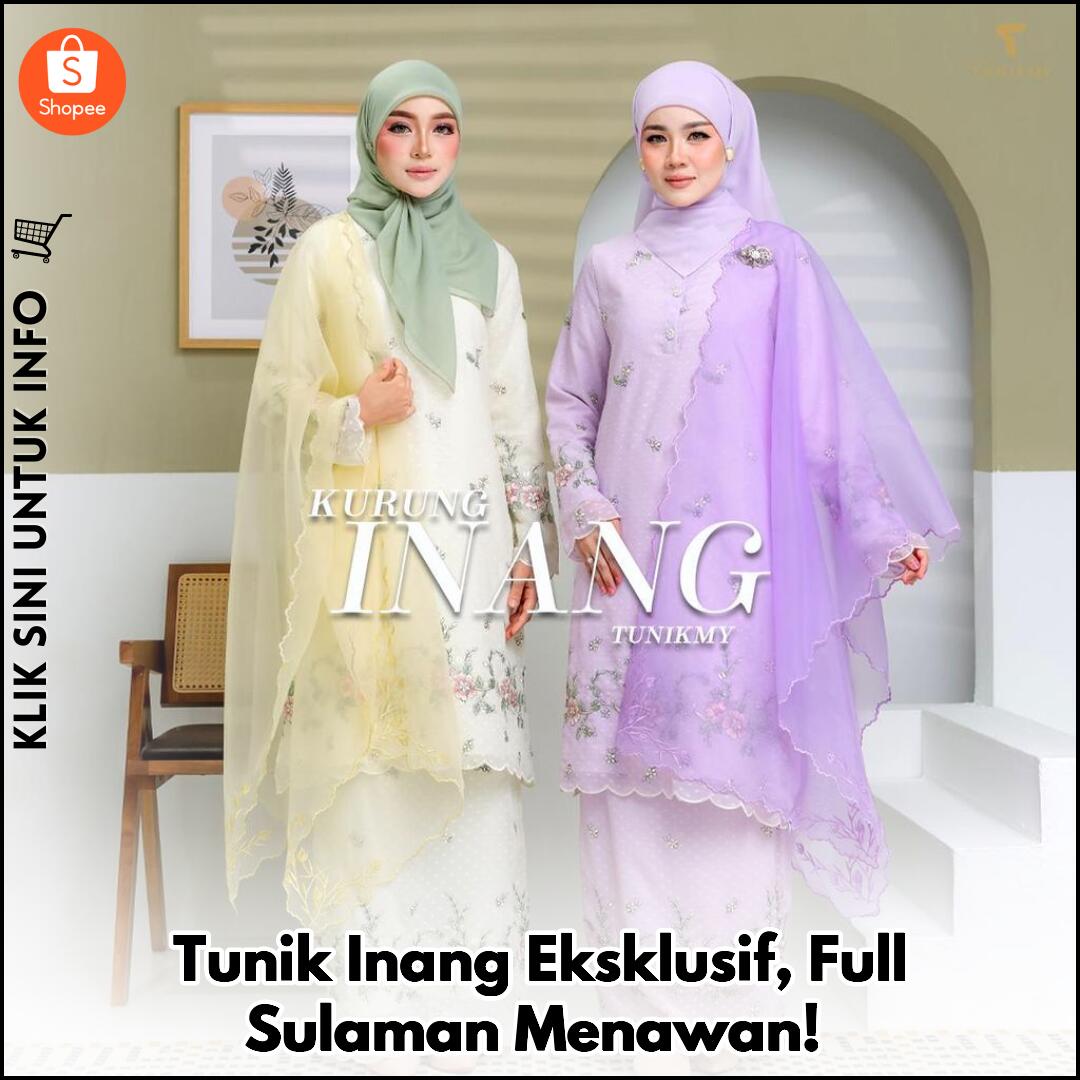 Tunik Inang Eksklusif, Full Sulaman Menawan!