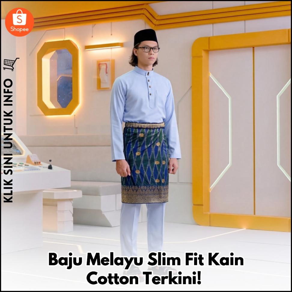 Baju Melayu Slim Fit Kain Cotton Terkini!