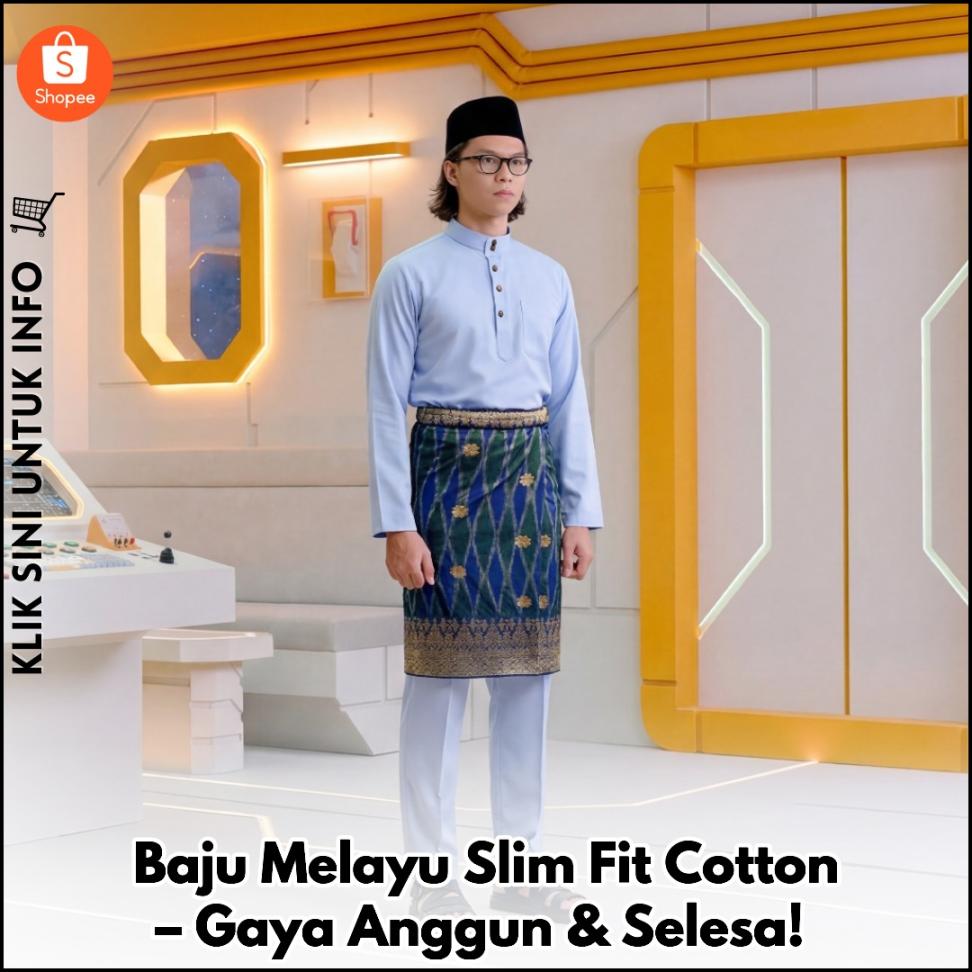 Baju Melayu Slim Fit Cotton – Gaya Anggun & Selesa!