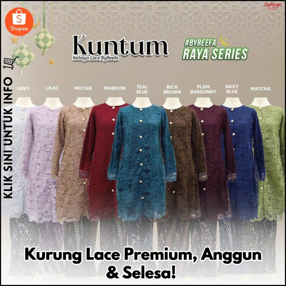 Kurung Lace Premium, Anggun & Selesa!