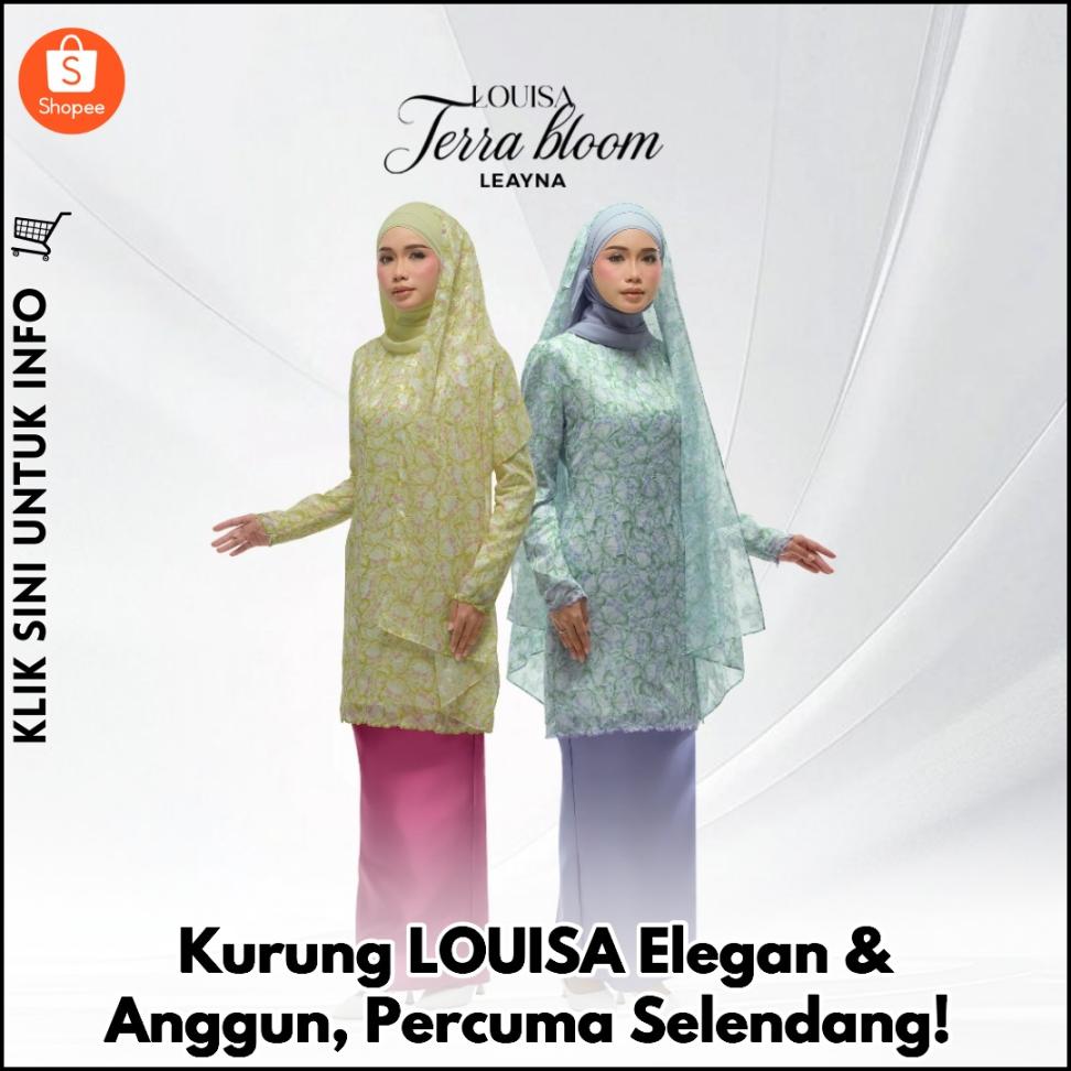 Kurung LOUISA Elegan & Anggun, Percuma Selendang!