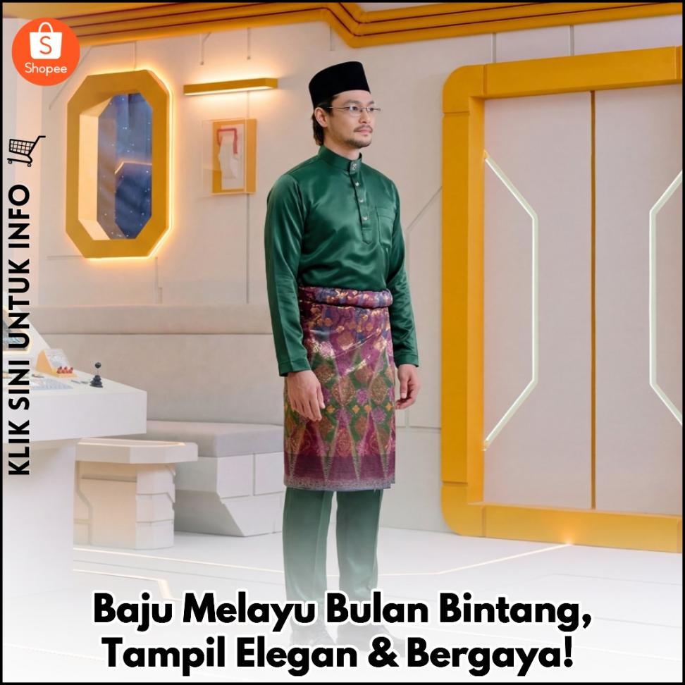 Baju Melayu Bulan Bintang, Tampil Elegan & Bergaya!