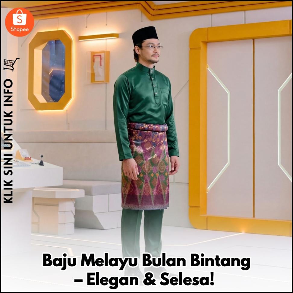 Baju Melayu Bulan Bintang – Elegan & Selesa!