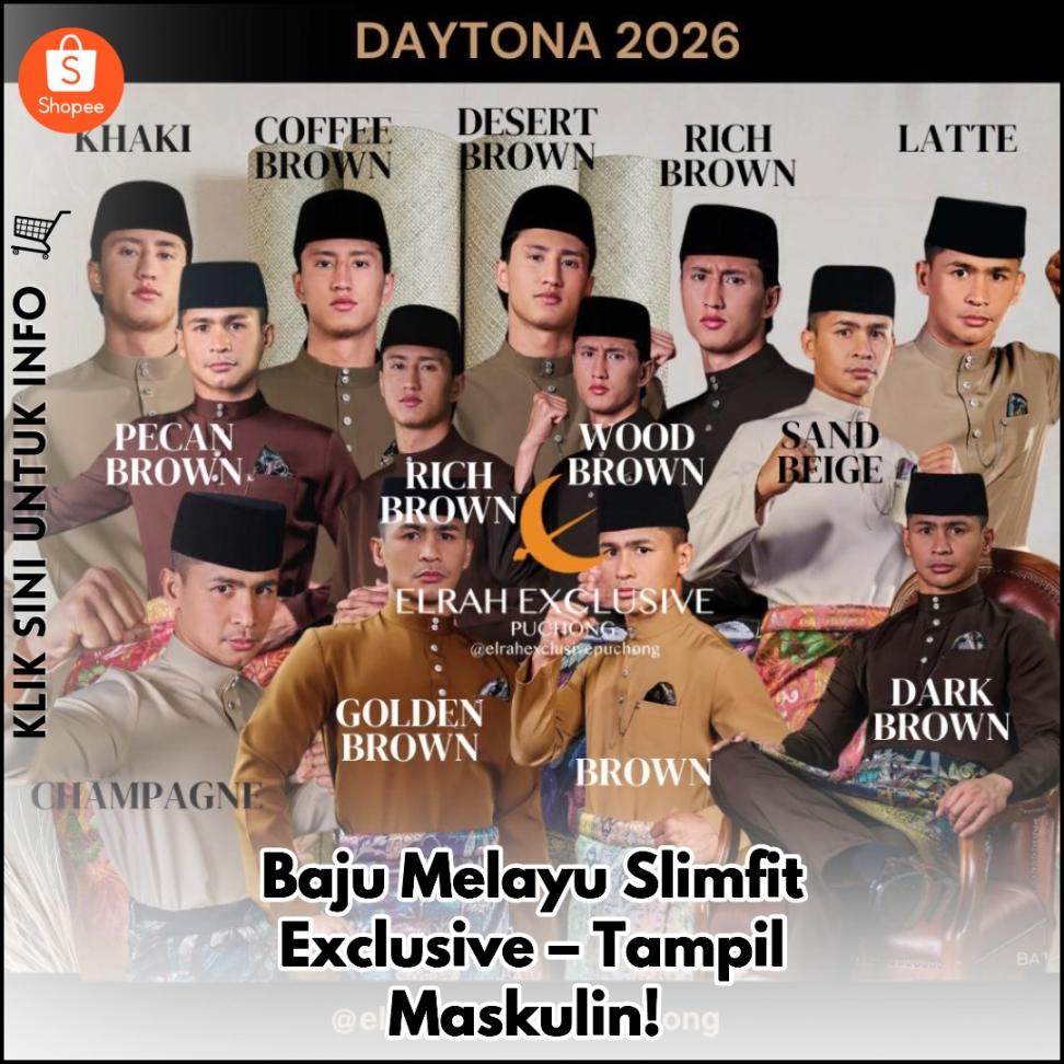 Baju Melayu Slimfit Exclusive – Tampil Maskulin!