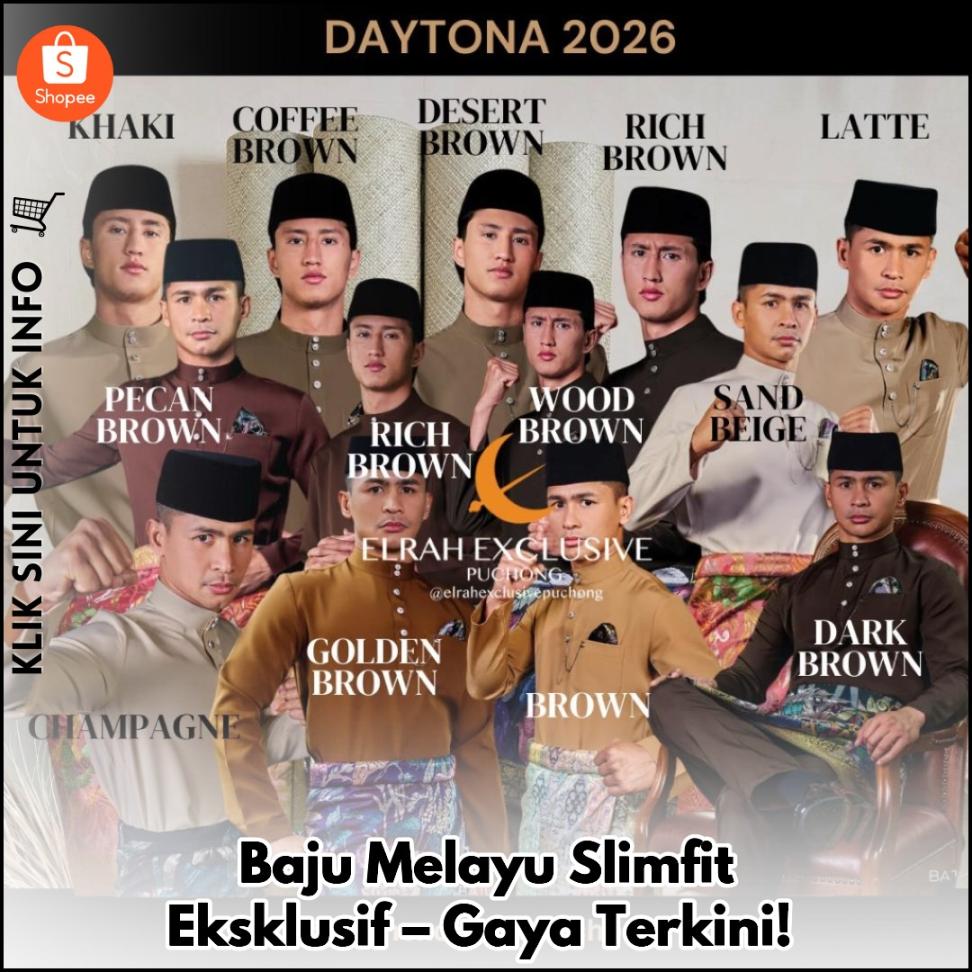 Baju Melayu Slimfit Eksklusif – Gaya Terkini!