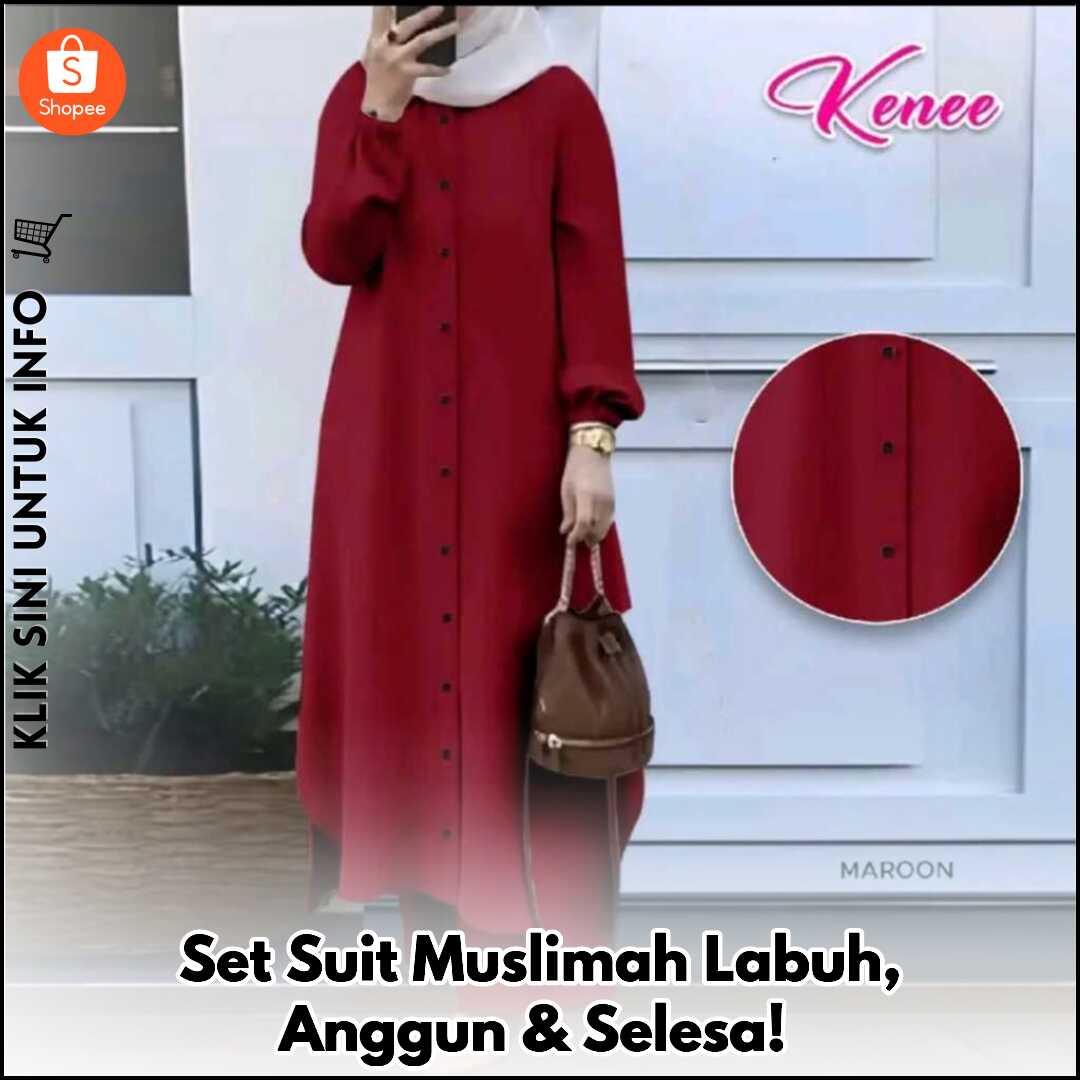 Set Suit Muslimah Labuh, Anggun & Selesa!