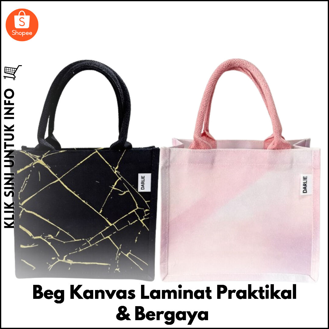 Beg Kanvas Laminat Praktikal & Bergaya