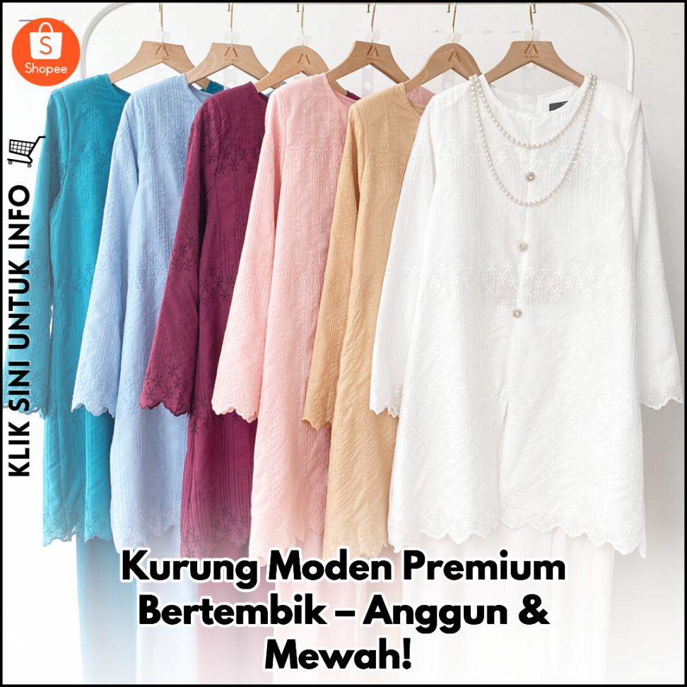 Kurung Moden Kebarung Premium, Cantik & Bertekstur