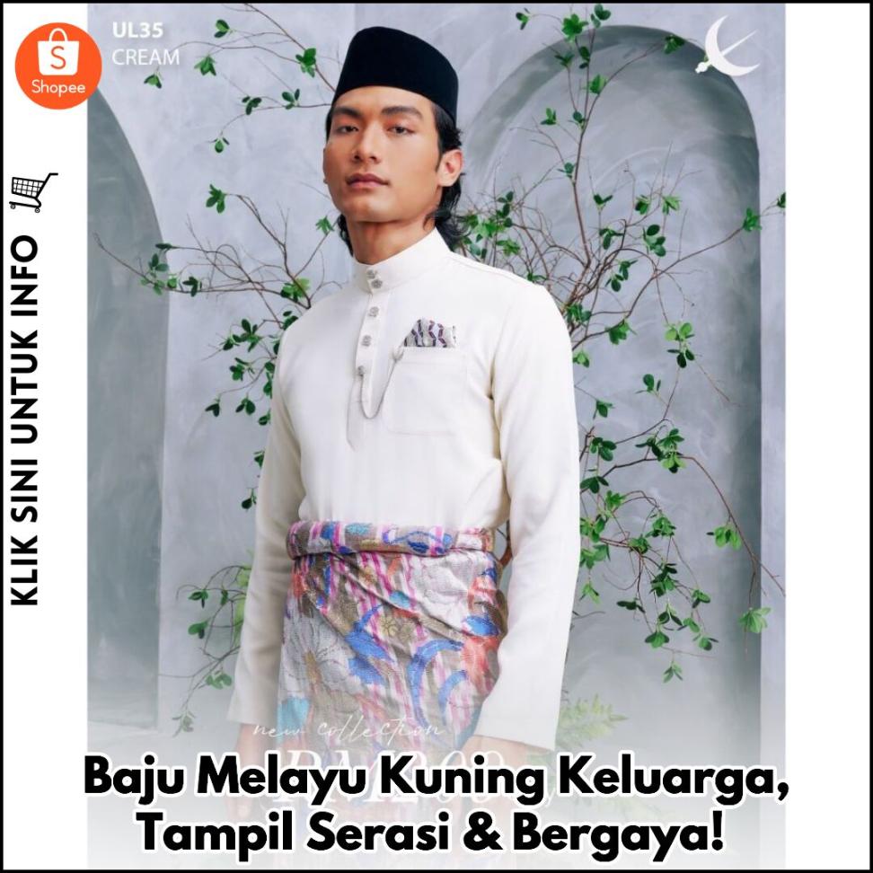 Baju Melayu Kuning Keluarga, Tampil Serasi & Bergaya!